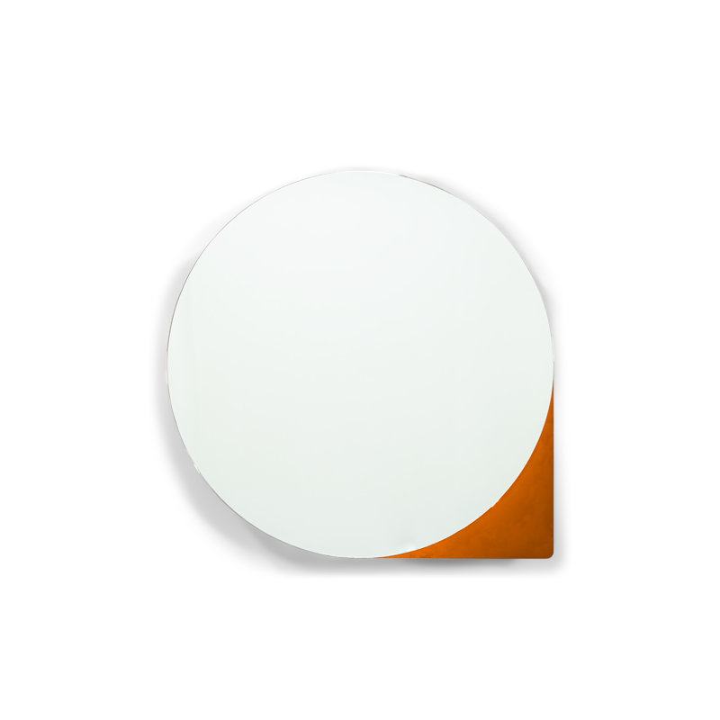 Spinder X BUDDE Steel Mirror, Red, 35 cm H x 35 cm W