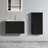 Bathroom Vanity - Striped Black Oak, White Ceramic Sink Majesty Oak Texture, Modern Flair-956043930-956043928