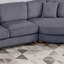 Ensemble de canapé modulaire contemporain 2 pièces en tissu velours côtelé gris foncé Laf