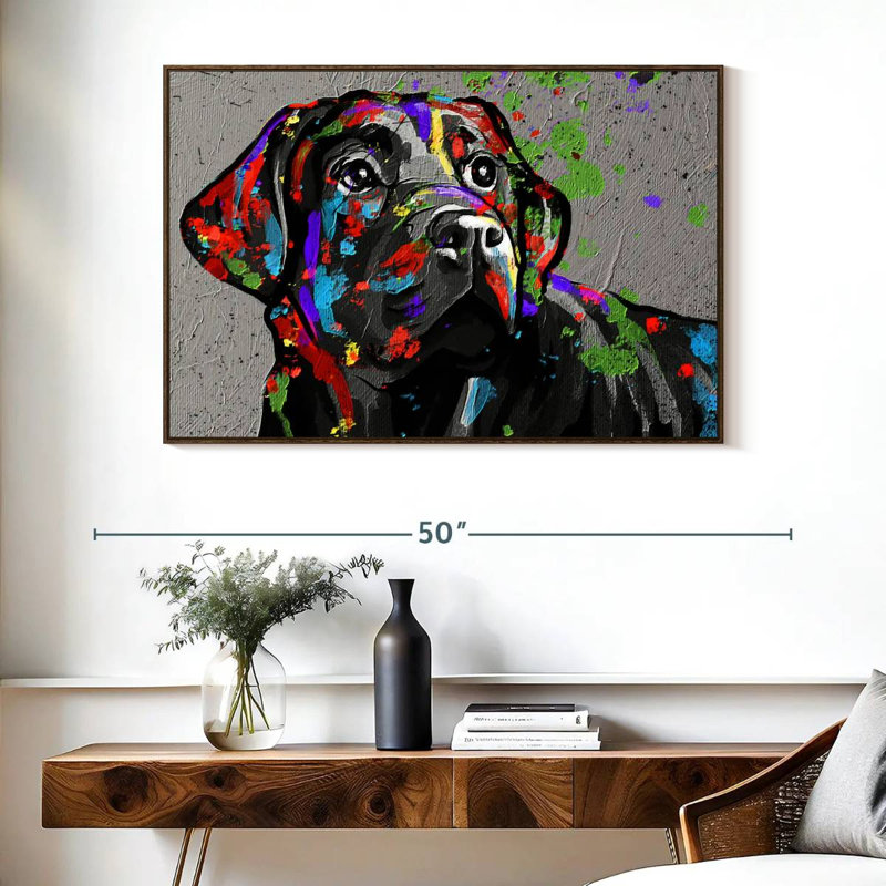 Labrador, Cadre flottant noyer, 40 po x 27 po