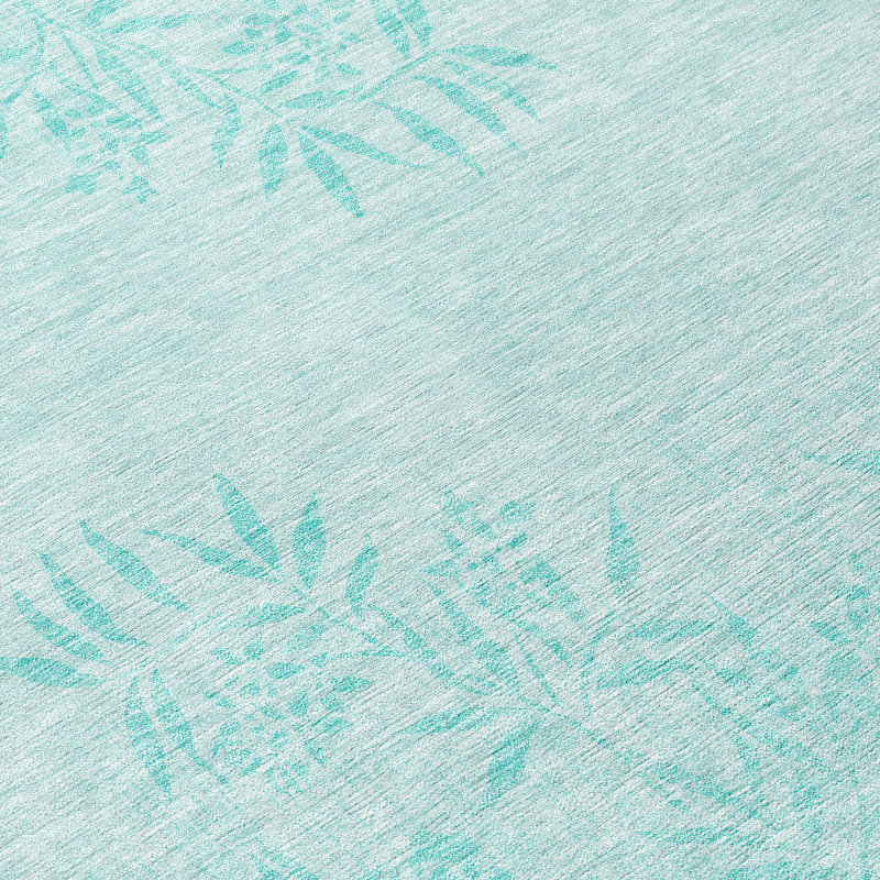 Deivin Washable Floral Indoor / Outdoor Rug, Rectangle 3' x 5'