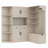 Multifunctional Left-Right Combination Hall Cabinet with Storage & 4 Hooks – Split & L-Shaped Entryway Storage for Living Room, Kitchen,antique Beige-1079303751