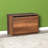 Stylish Shoe Cabinet in Oslo Walnut, 23.6 x 16.5 x 11.8 inches | 100% Melamine Coated Particle Board, Thickness: 0.6 inches | Wall-Mountable Design with Numerous Shelves | Perfect for Modern Entryways & Hallways-343610577
