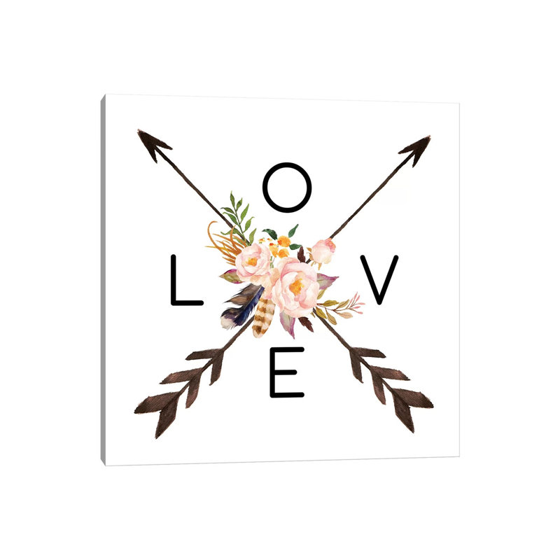 Love - Print on Canvas, Wrapped Canvas, 30.48cm H x 30.48cm W x 1.91cm D