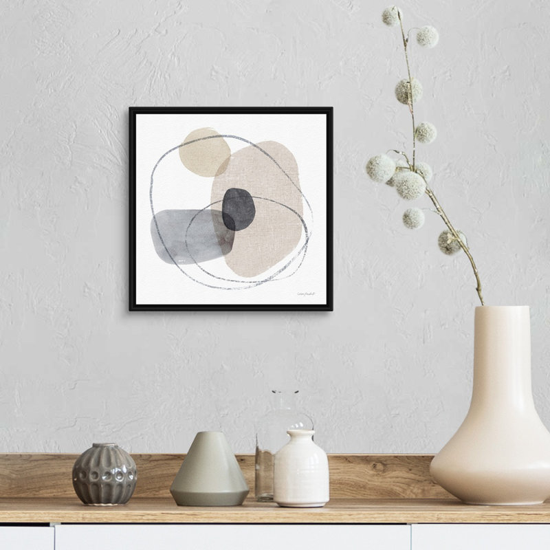 "Think Neutral 11", reproduction d'art par Lisa Audit, H 13,25 po x l 13,25 po, Toile avec cadre photo, Noir