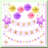 Navy Blue Silver Rectangular Birthday Tablecloth Set 3pcs