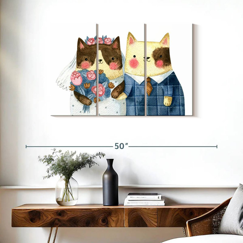 Mariage de chat Brampt, H 24 po x l 38 po