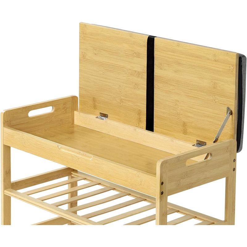 Nakaiya Polyester Blend Upholstered Storage Bench