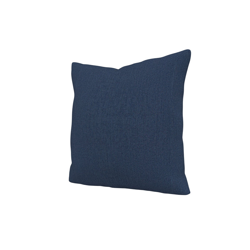 Coussin décoratif intérieur / extérieur Gabi, Carré 16 po, Tissage uni palette indigo Sunbrella®