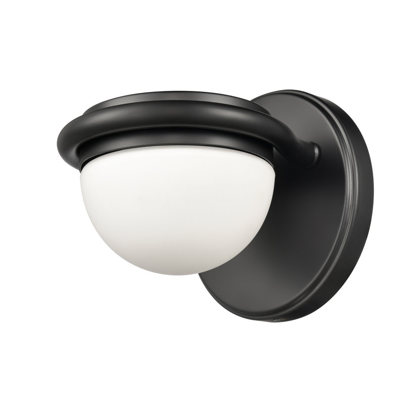 Éclairage pour meuble-lavabo 1 lumière de 5 po de large Nelly - Noir mat