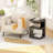 Black Modern 3-Tier Metal Side Table With Storage