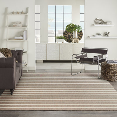 Tapis moderne ivoire en jute 10 pi x 14 pi Nourison Positano