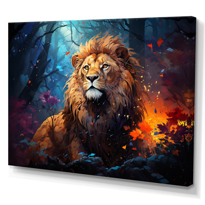 «Lion Vivid Majesty I» sur toile
