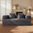 Nathasa Convertible Sleeper Sofa Bed, Mattress Couch With 2 Pillows-708873922