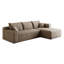 95" Cloud Sectional Sofa,Modern Minimalist Upholstered Couches, Comfort U Shaped Sofa for Living Room,Deep Seat Corner Couch,No Assembly Required,Camel( (Plush Corduroy Fabric)