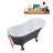 55" Streamline Clawfoot Soaking Acrylic Bathtub With Drain, Clawfeet, and Bamboo Tray-76099828-90727903