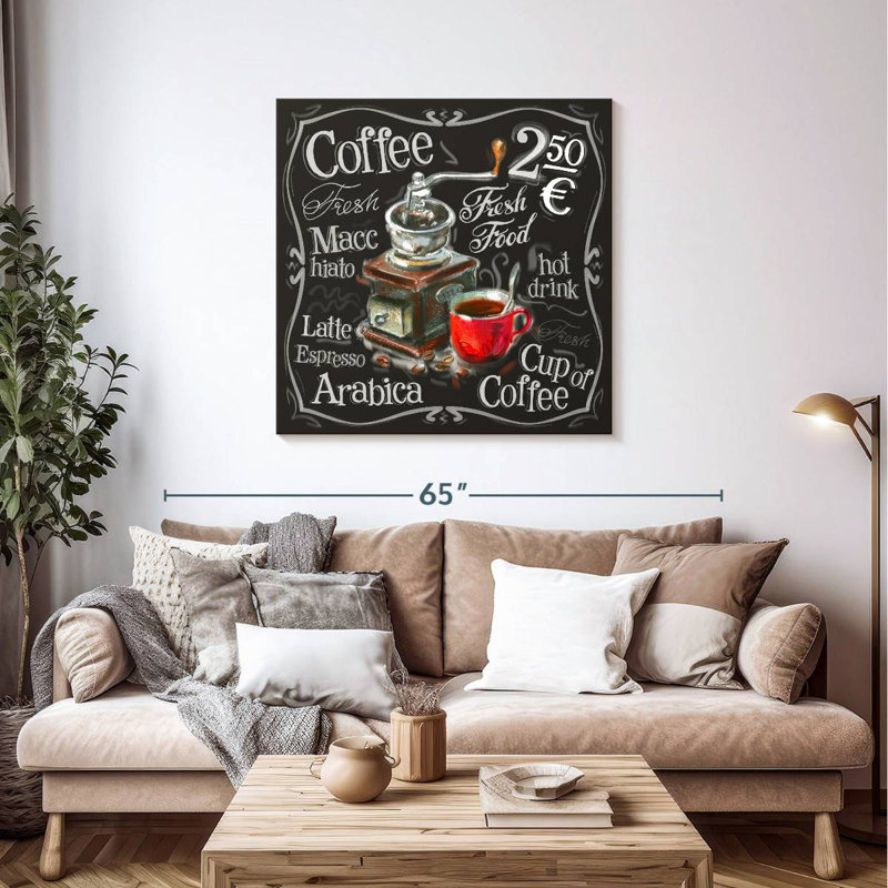 Chalkboard Coffee, 39" H x 39" W