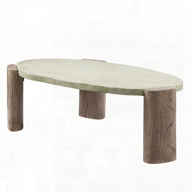Off White & Oak Leg Coffee Table