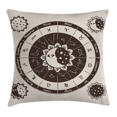 Constellation Zodiac Sun Moon Square Pillow Cover