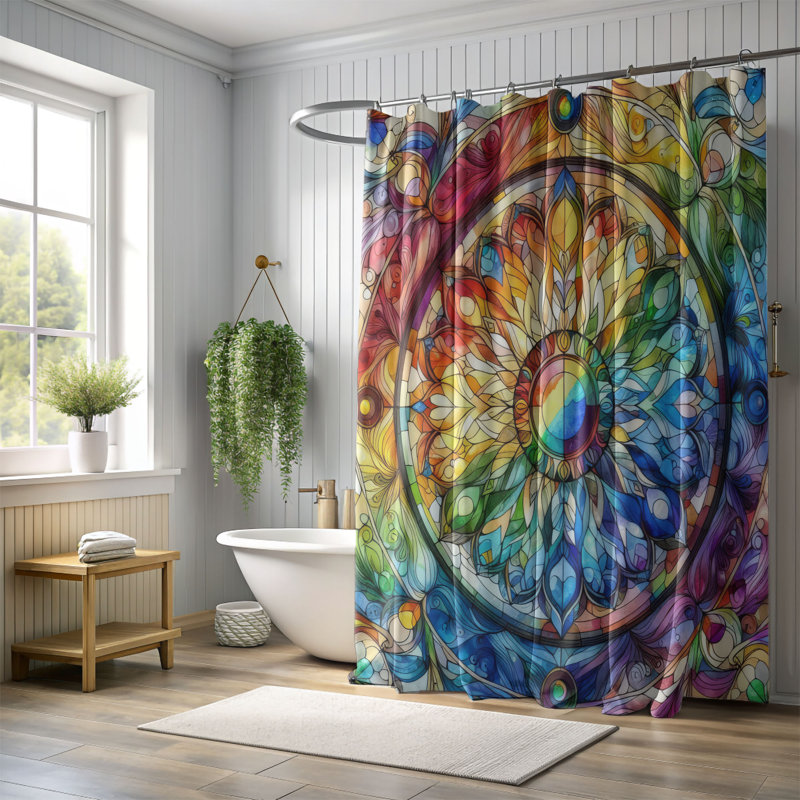 Rideau de douche standard 1 pièce, H 74 po x l 71 po