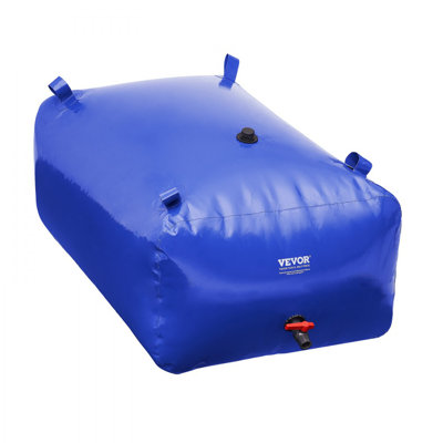 400L/105.7 Gallon Water Storage Bladder, RV Water Tank, 1000D Blue PVC Collapsible Water Storage Containers, Large Capacity Soft Water Bag, Portable Water Bladder, Fire Prevention, Camping