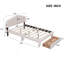 Grand lit plateforme tapissier Teddy