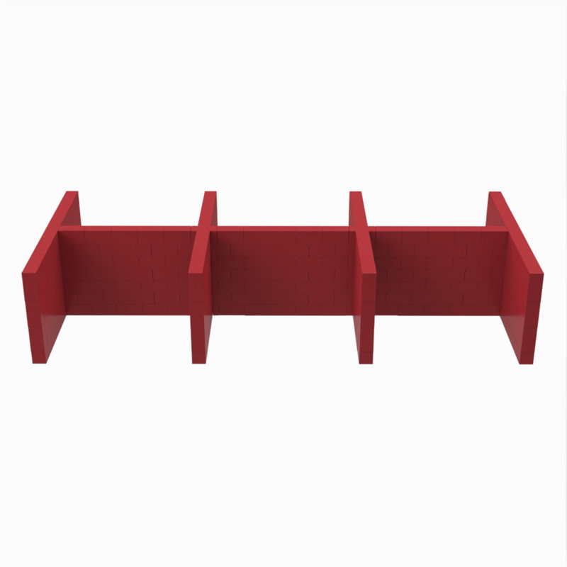 Ensemble de cabines EverBlock Space, 72", Rouge