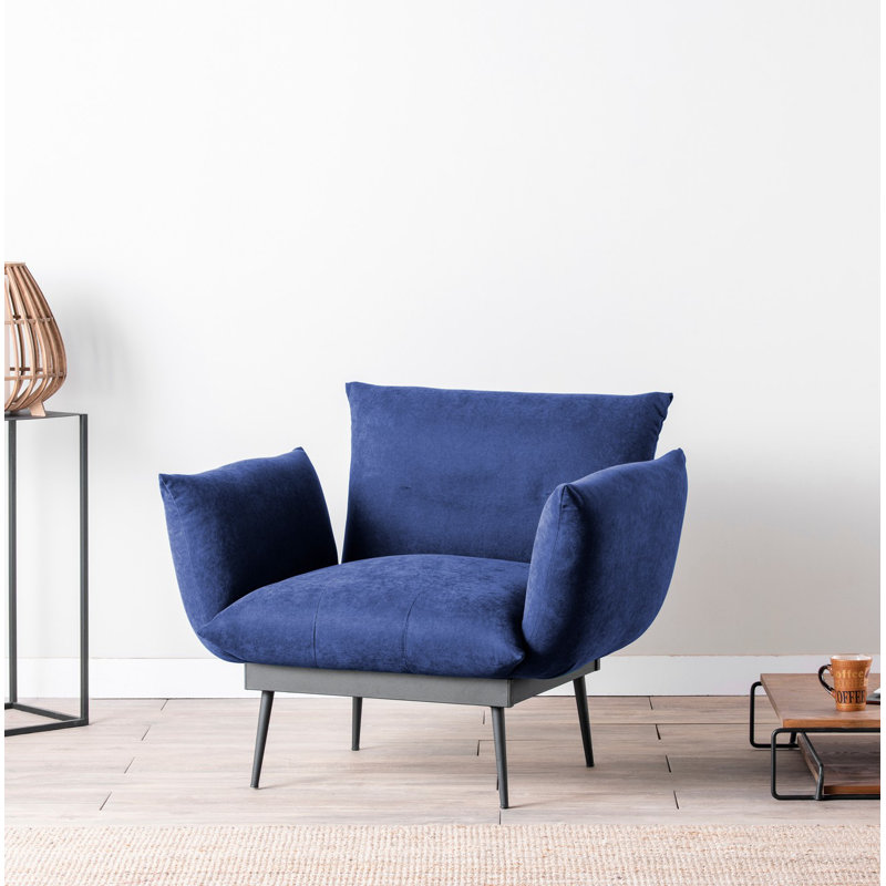 Fauteuil l 35,43 po Althrop, Bleu marine