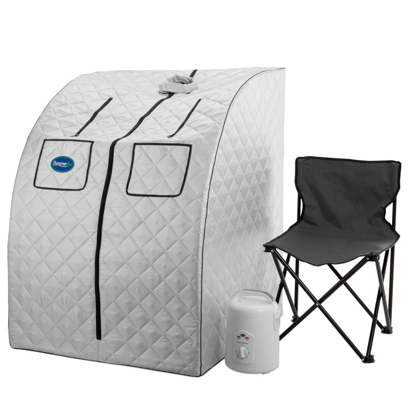 Durasage Water Resistant Steam Sauna, White/Black