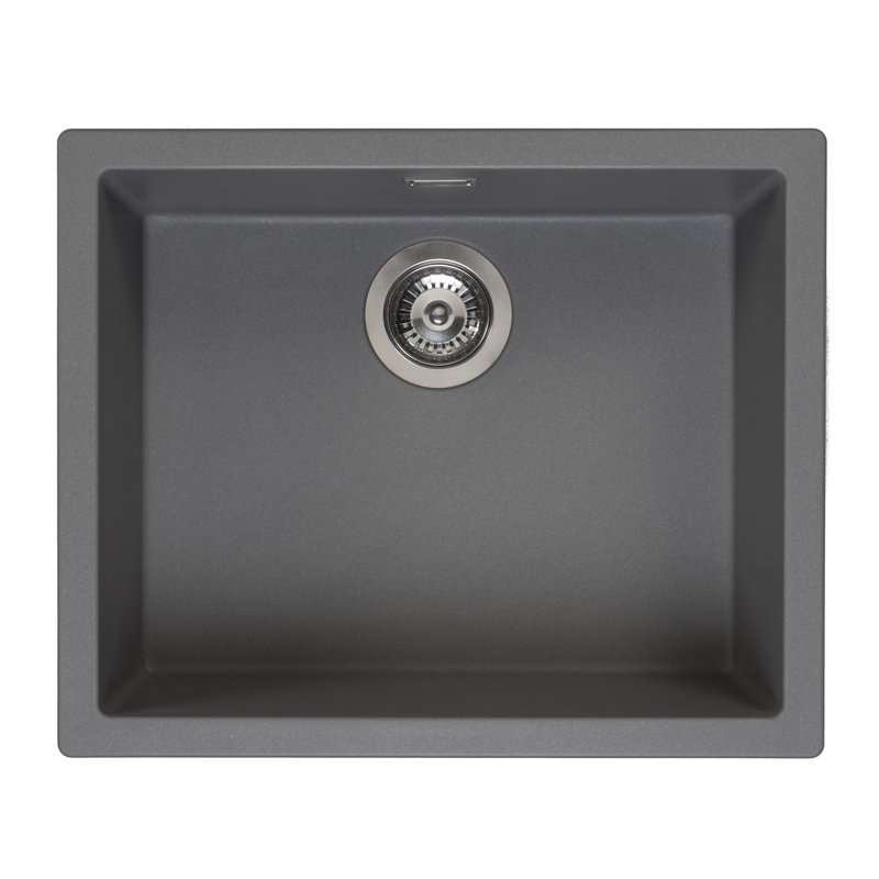 Amsterdam Single Bowl Inset Kitchen Sink, Grey