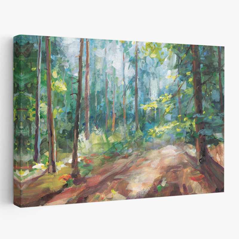 Forêt et paysage, rêverie boisée, H 32 po x l 48 po