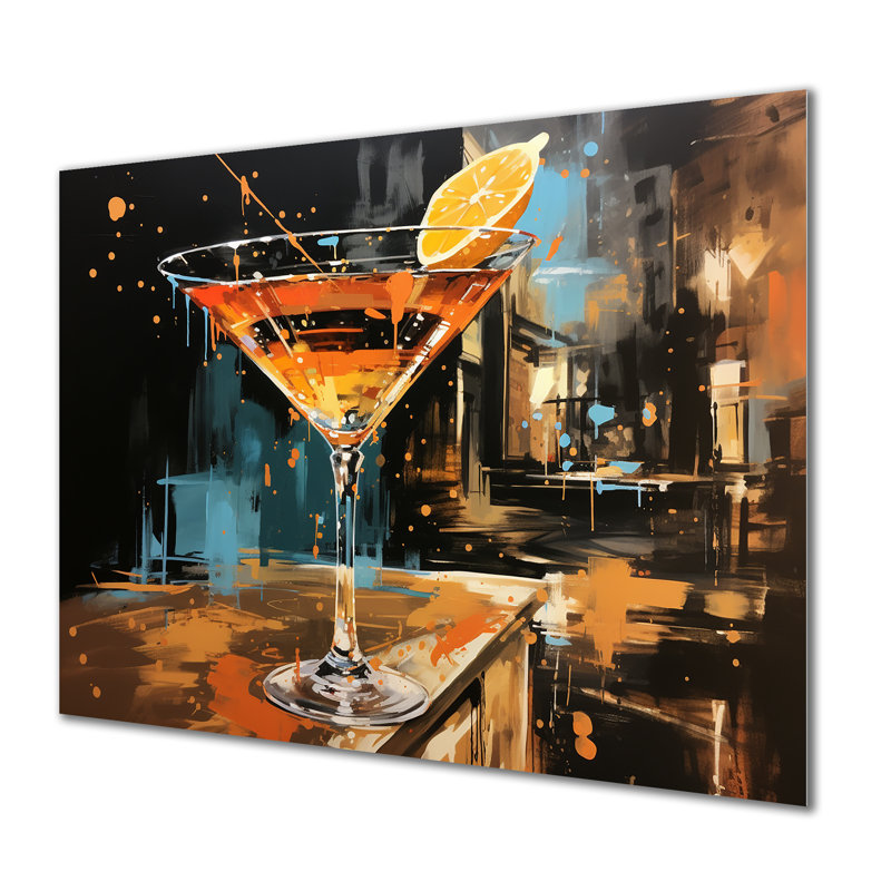 Cocktail Espresso Martini Euphoria Midnight - Art mural en métal cocktails, H 24 po x l 32 po x P 1 po