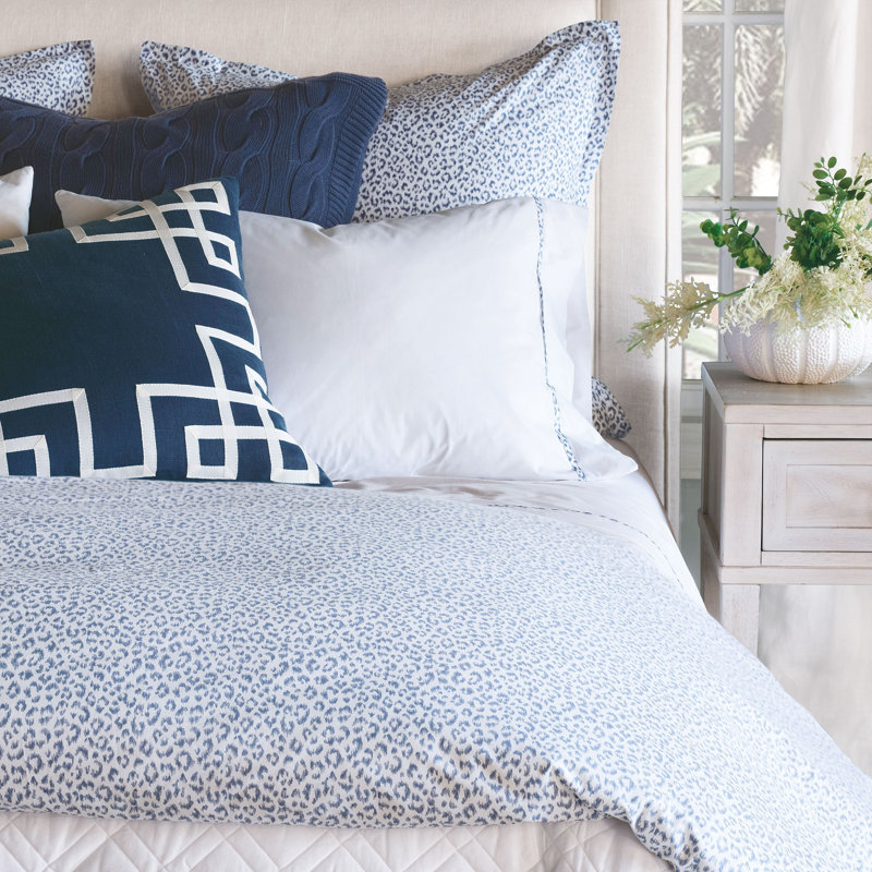 Gavin Square Pillow Cover & Insert, Breeze Indigo