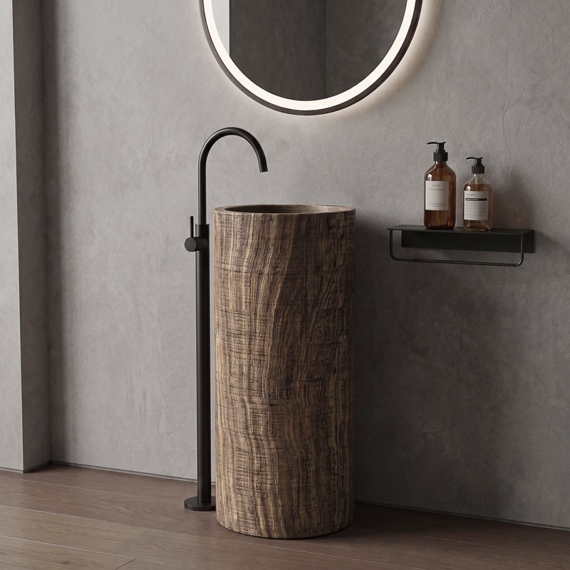Lavabo de salle de bain 34 po, Dark Natural