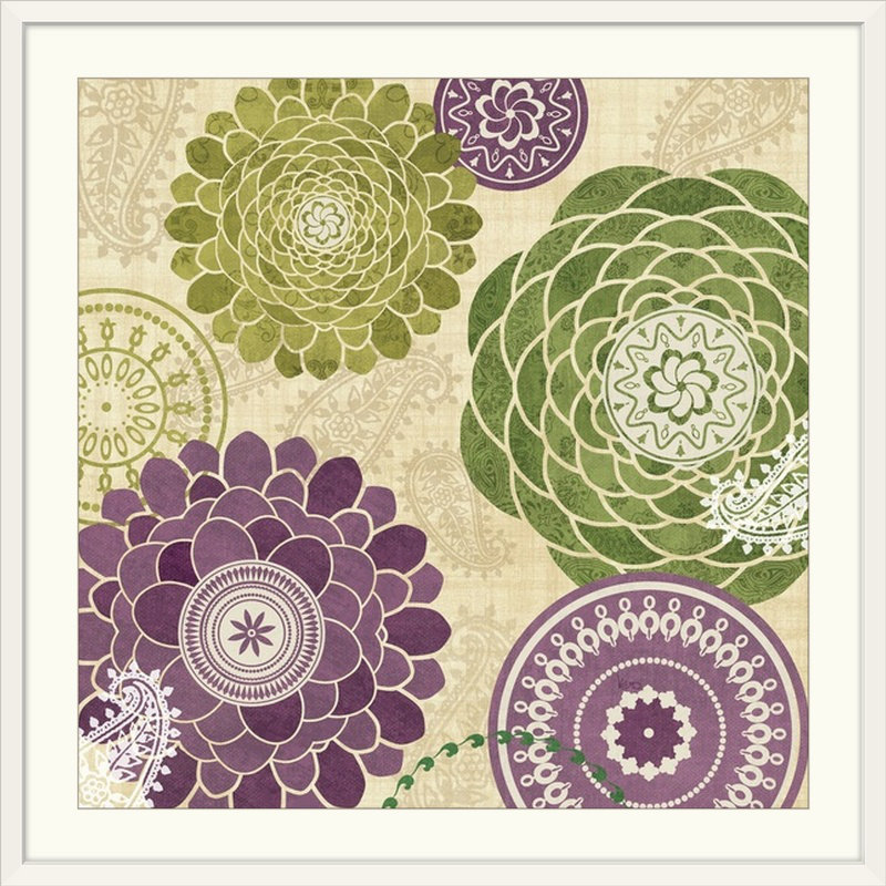 « jardin melody ii » par veronique charron, impression, Cadre blanc, H 24 po x l 24 po x P 1 po