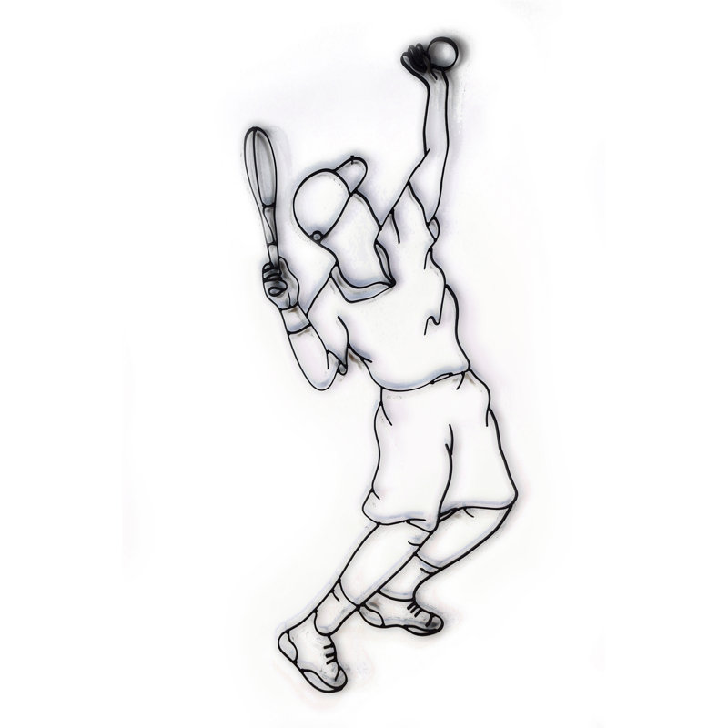 Décoration murale de service pour joueur de tennis masculin