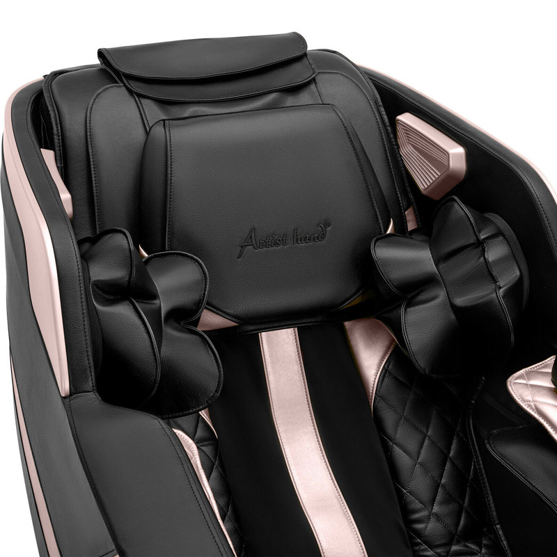 Fauteuil de massage à 2 niveaux avec double tringle en S, et chauffage du dos et des mollets, fauteuil de massage berçant à gravité zéro
