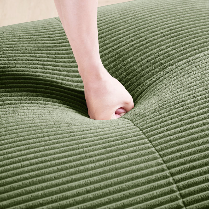 Canapé d'angle Olive 4 en velours côtelé avec mousse haute densité 32D, design ergonomique, modulable, sans assemblage, idéal pour l'heure du thé, confortable et modulable, compatible avec les animaux de compagnie, incurvé, base antidérapante, polyvalent.