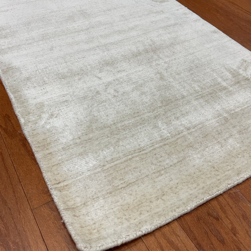 Tapis en soie noué à la main, Tapis de couloir 2 pi 6 po x 10 pi