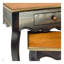 Swayze en bois massif 4 pieds 1 tiroir, tables d’imbrication avec rangement