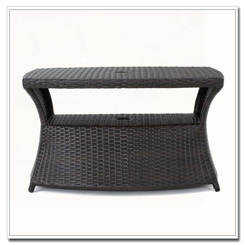 Patio Coffee Table Side table, Brown Multi