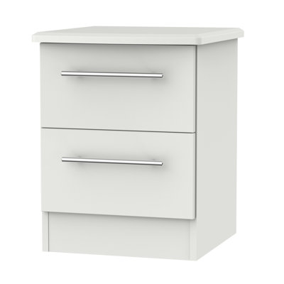 Fully Assembled Levine 2 Drawer Bedside Table