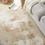 Abstract Peach Washable/Stain Guarded Area Rug -1128158811