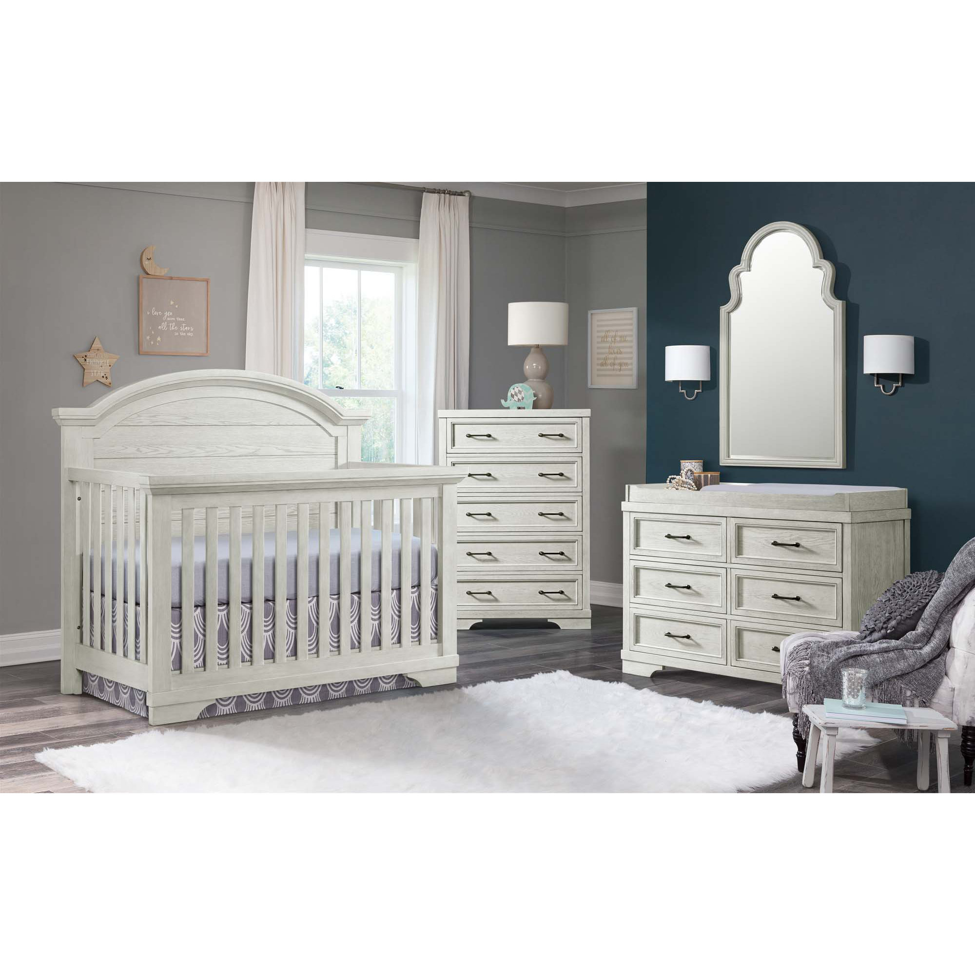 Danbury 4 -in-1 Convertible Crib, White Dove