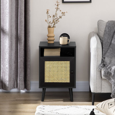 Table de chevet Holoman en noir / brun clair