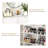 Narrow Shoe Storage Cabinet with 6 Flip out Drawers and Storage Top, Shoe Rack with Diamond Handles (Set of 2)