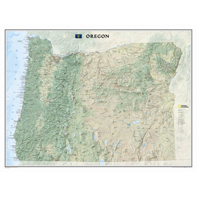Oregon State Wall Map