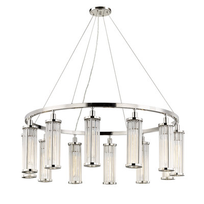 Marley 12 - Light Wagon Wheel Chandelier