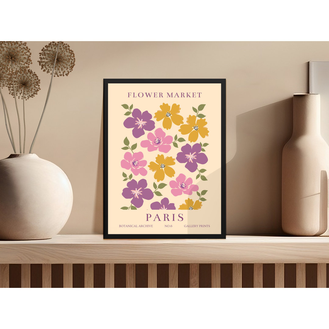 Flower Market Paris Botanical Archive Gallery Prints Framed Poster