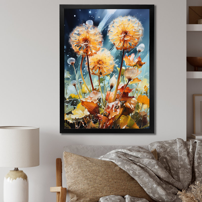 Luceile Meadow Dandelion Delight II, Cadre photo noir, H 44 po x l 34 po x P 1,5 po